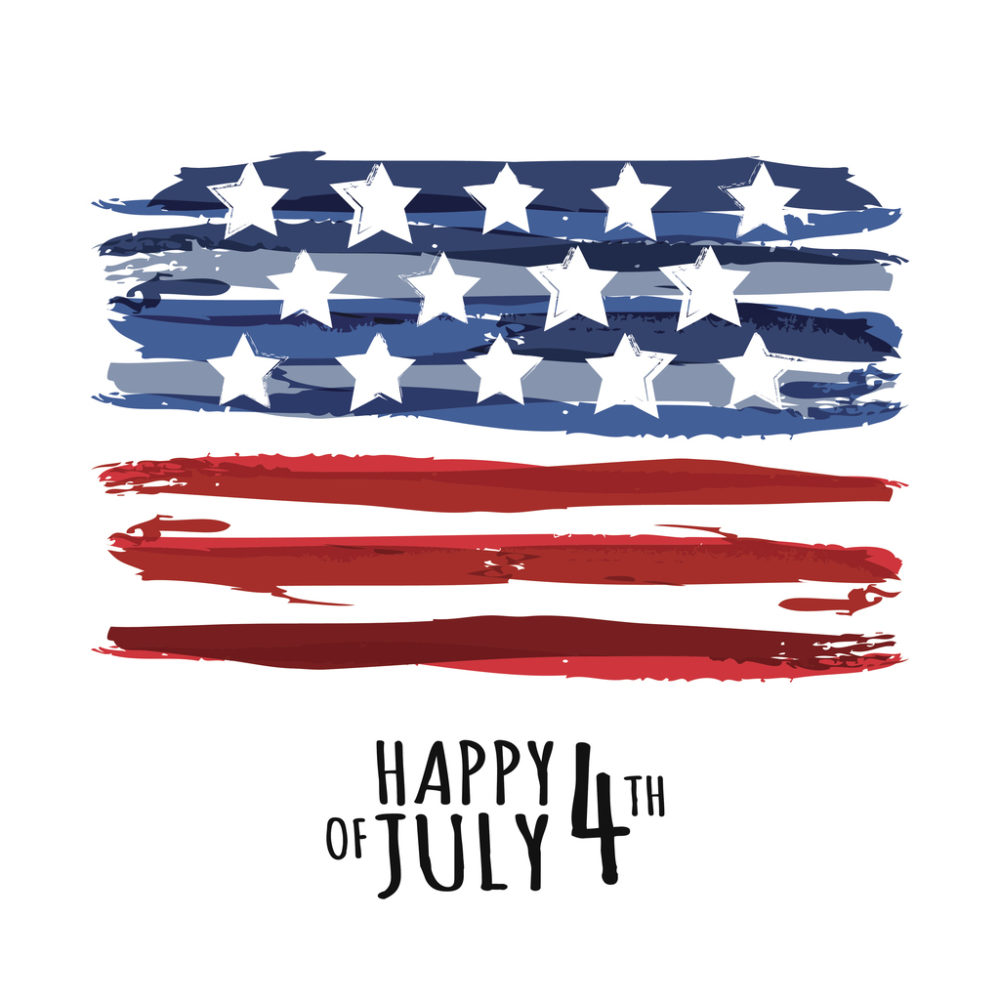 Happy 4th of July, USA Independence Day. Vector abstract background.
