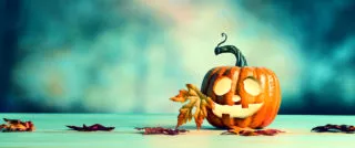 Halloween pumpkin on a table
